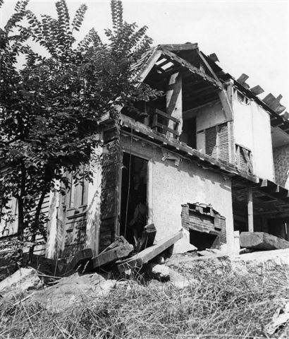 Cut in Half on Bridge Street 1947