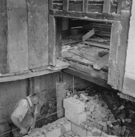 Laying Chimney Foundation1950